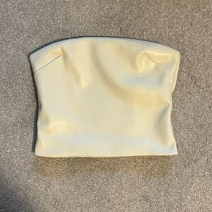 Dynamite Strapless Faux Leather Crop Top